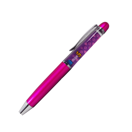 Maje - stylo-bille métallique avec éléments flottants
