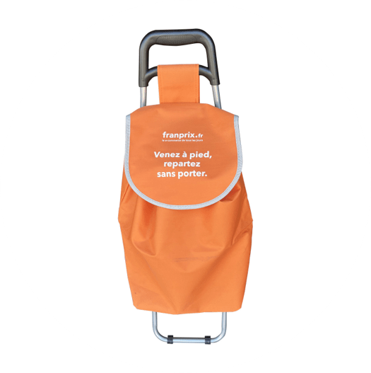 Franprix - trolley caddie de prêt orange