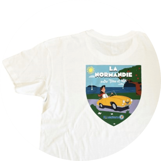 Altavia - tshirt avec transfert dos "la normandie entre terre et mer"